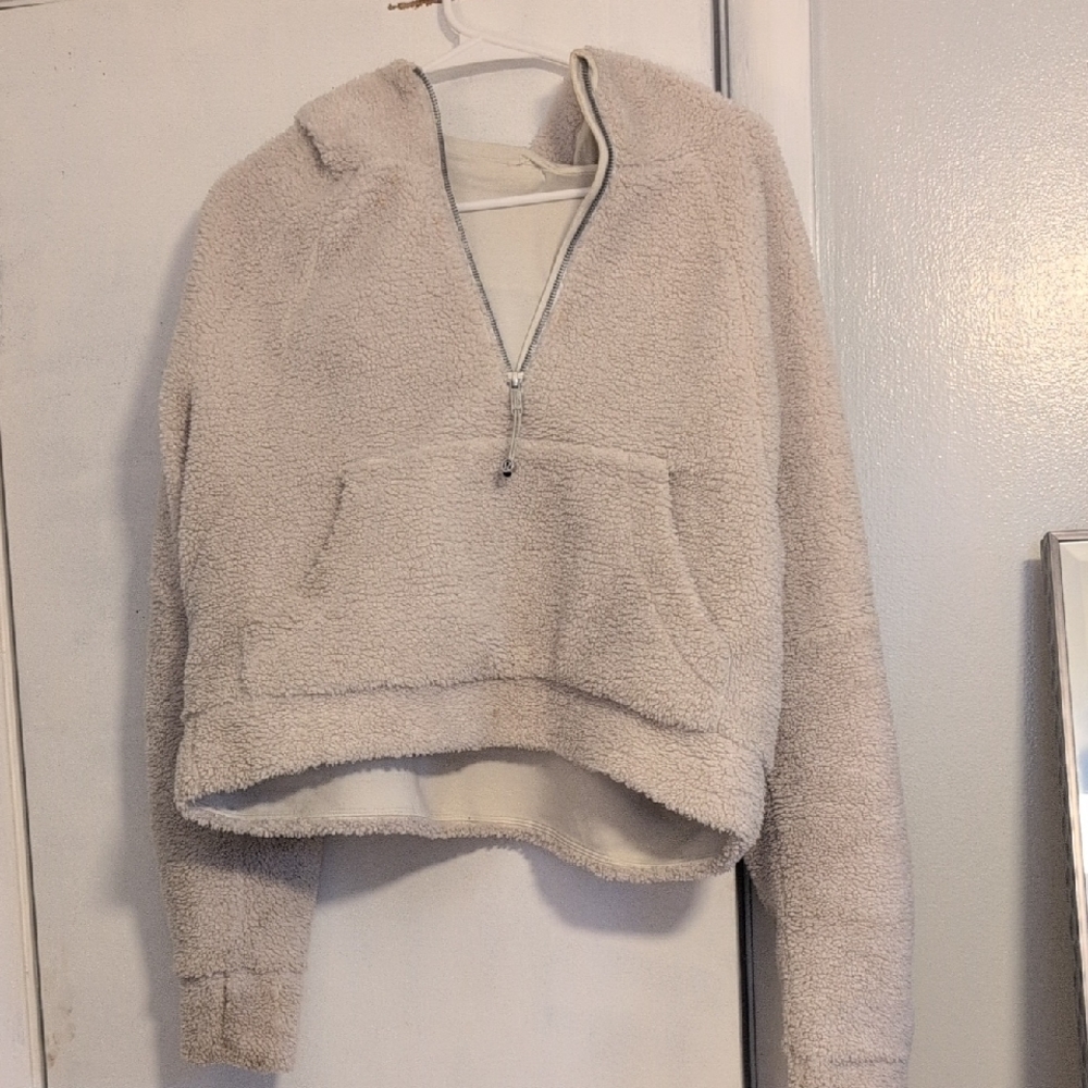 Lululemon Athletica Cream Teddy Jacket